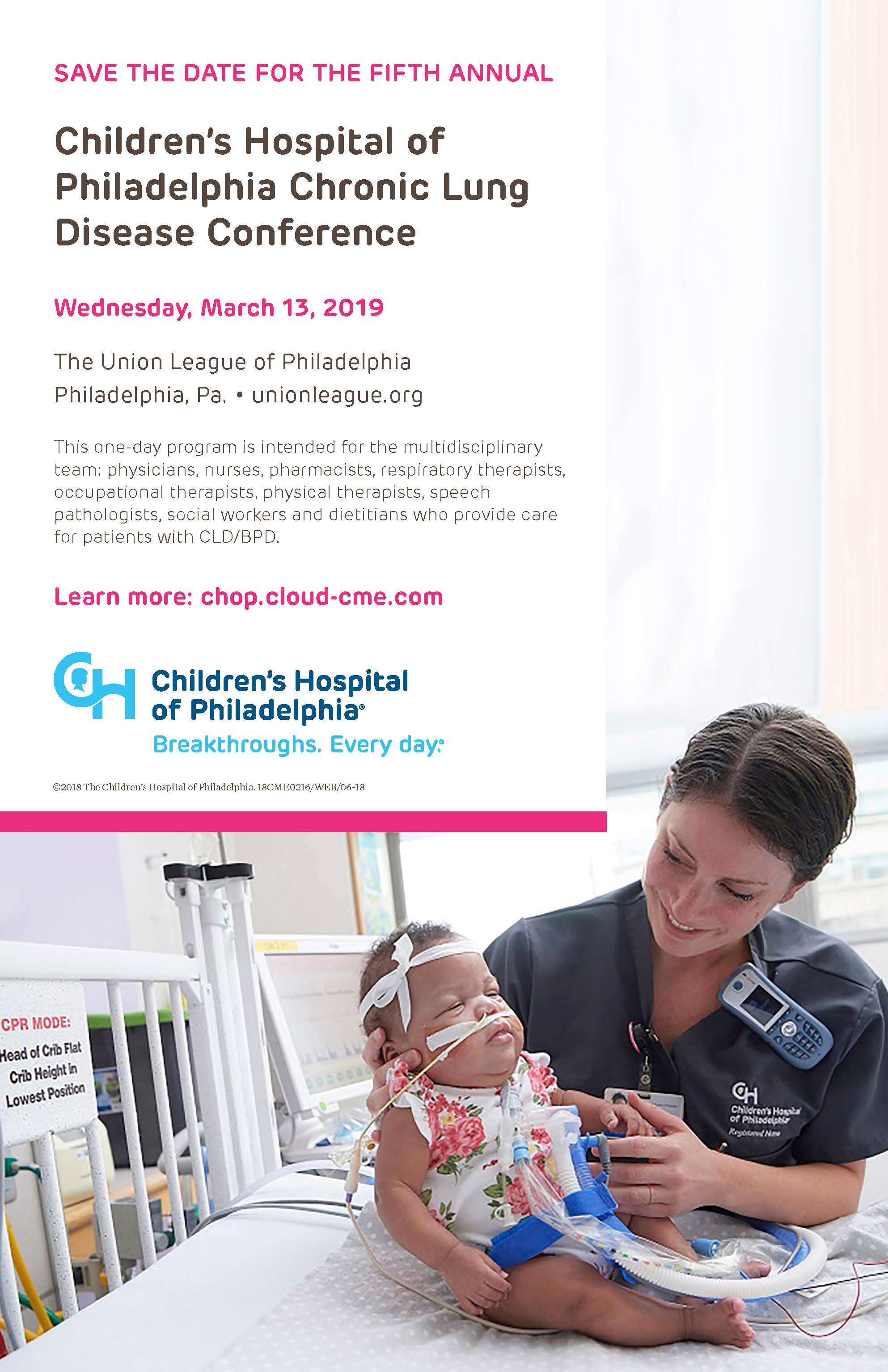 Children's Hospital of Philadelphia Chronic Lung Disease Conference Banner